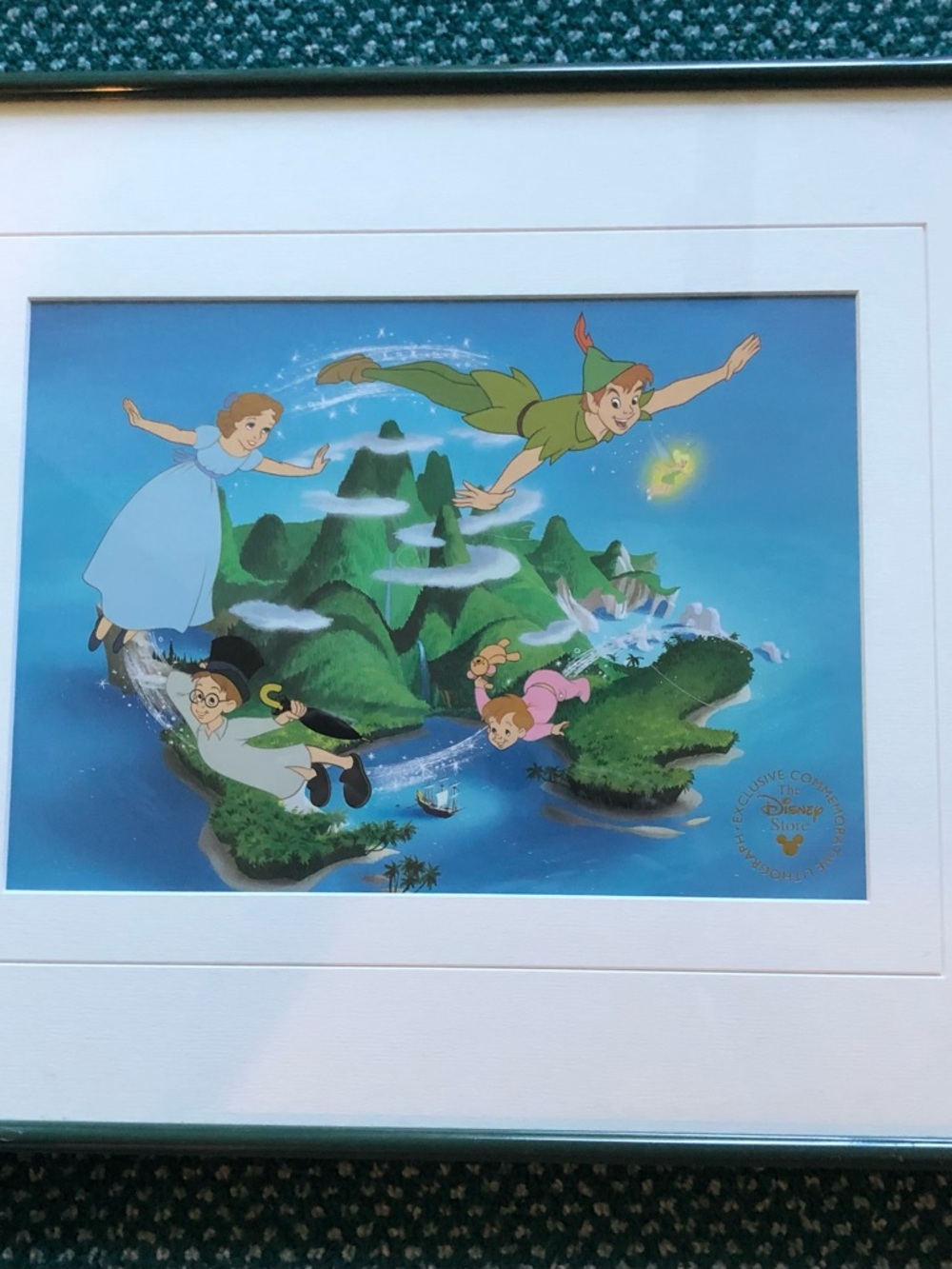 Disney Peter Pan and Friends Over Neverland - Lithograph Framed Print